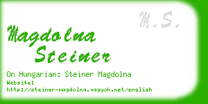 magdolna steiner business card
